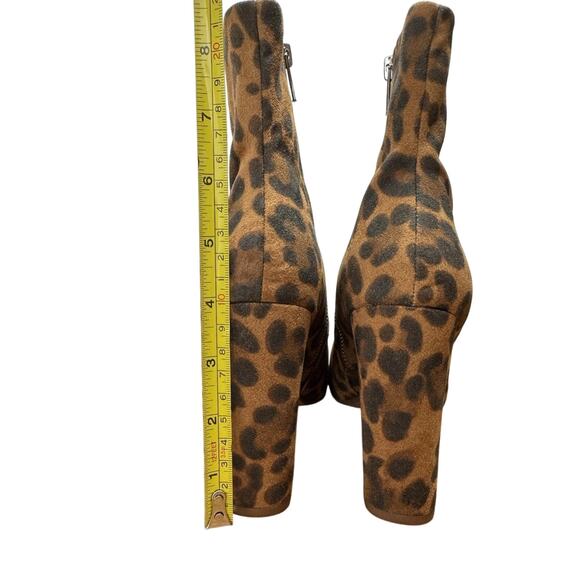 Steve Madden Boots Womens Sz 6.5 Editor Leopard Print Side Zip Ankle Booties - Picture 5 of 10